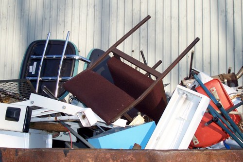 Team efficiently removing items from a home